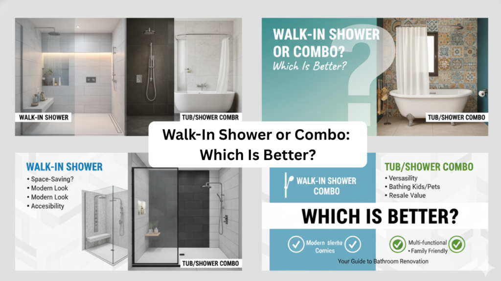 Walk-In Showers vs Tub-Shower Combos: Which Is Better for Your Bathroom?